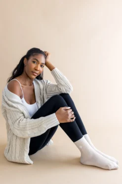 Adult Crew Socks in Oat