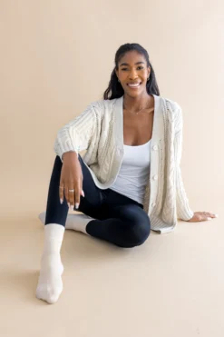 Adult Crew Socks in Oat