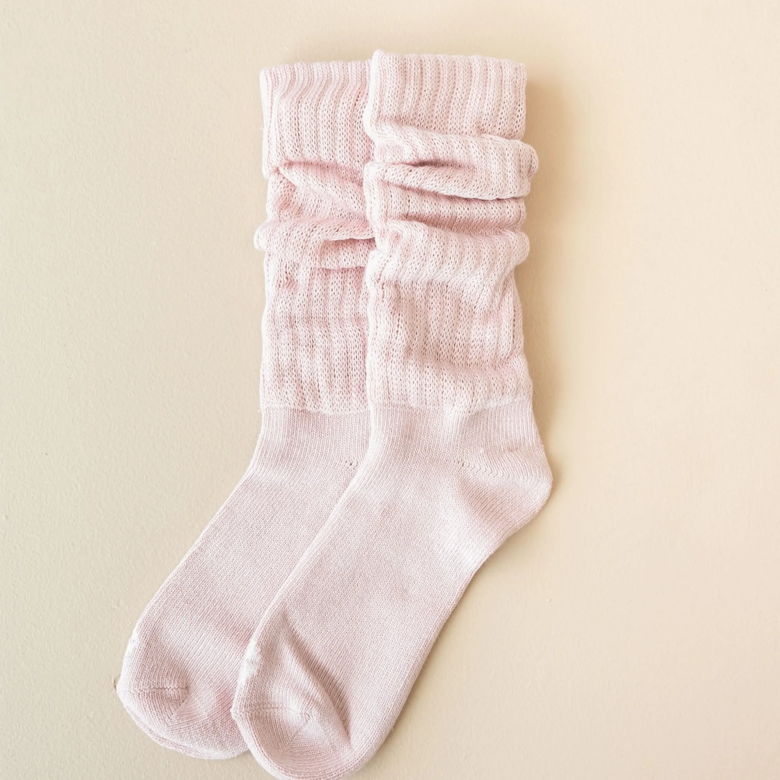 Adult Scrunch Socks in Blush
