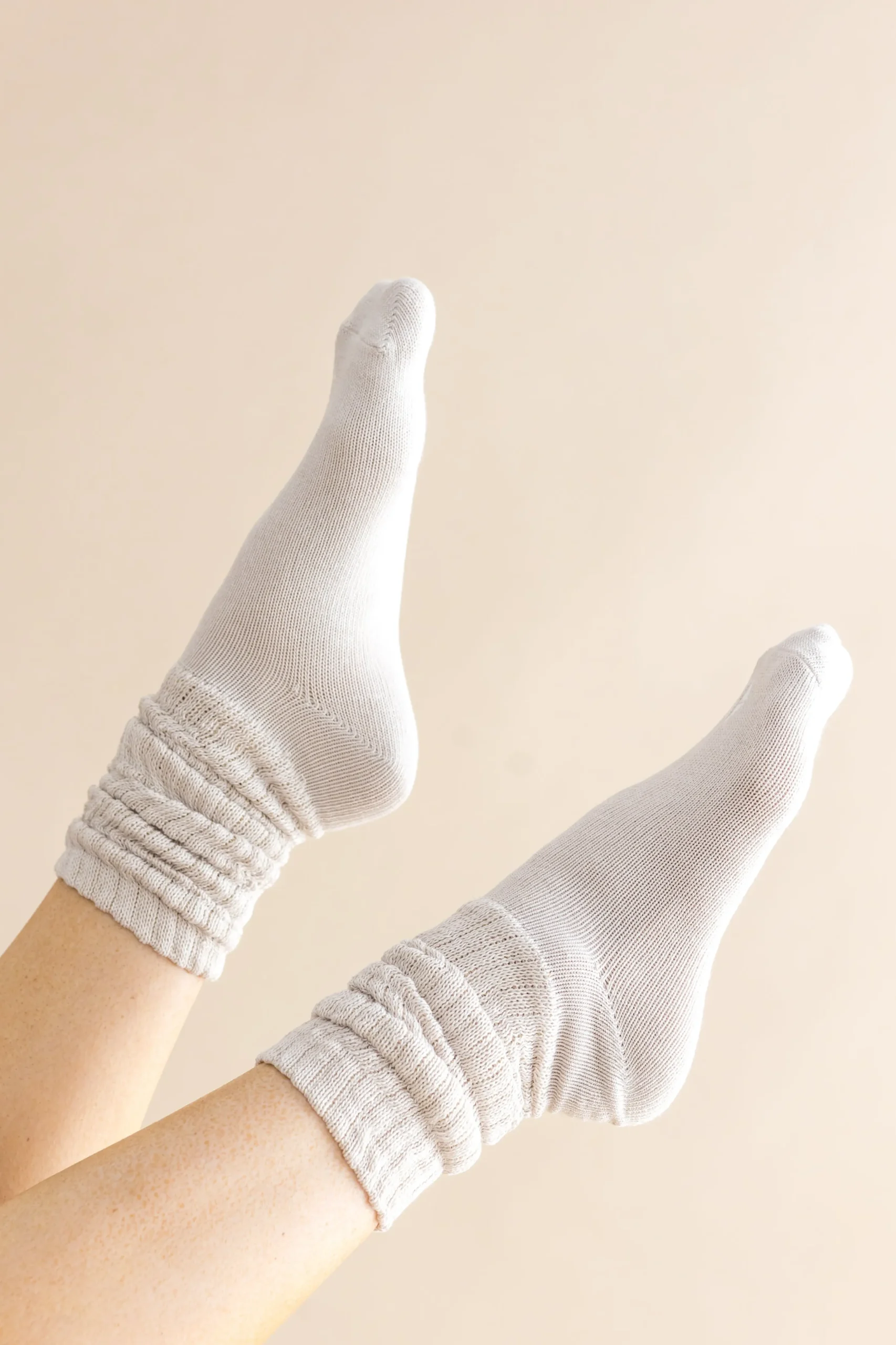 Adult Scrunch Socks in Oat