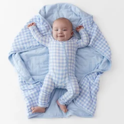 Baby Blanket in Gingham Breeze 1.0