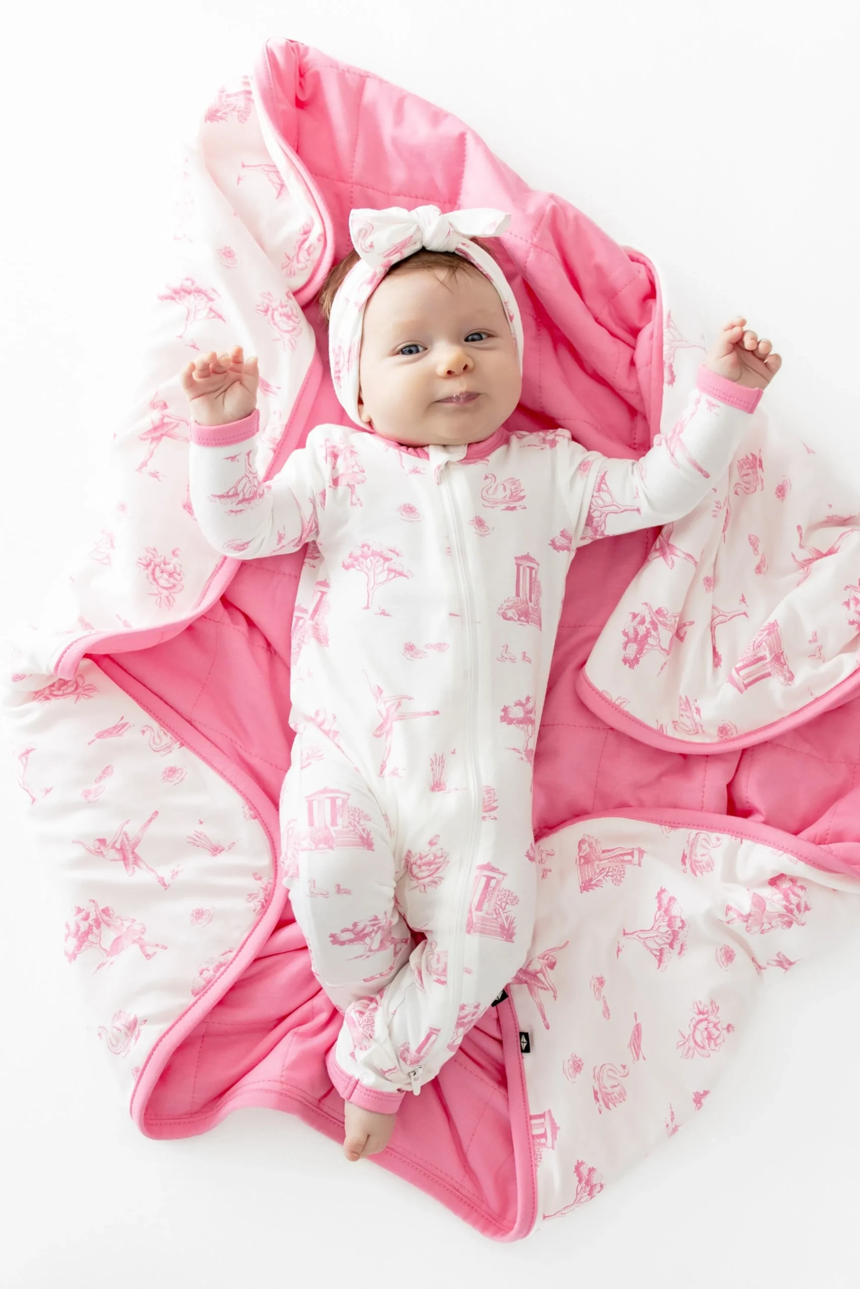 Baby Blanket in Toile Ballet