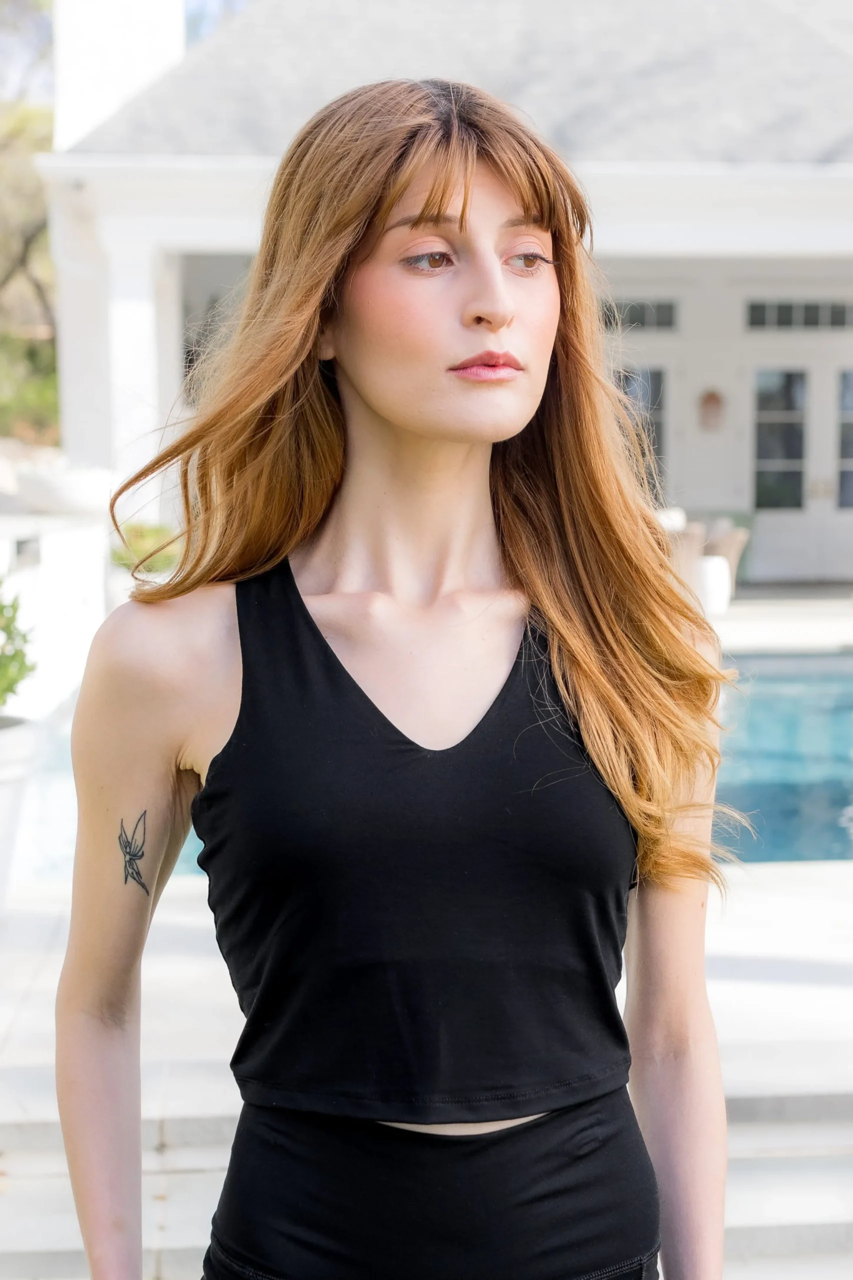 Bamboo Flex Bra Tank in Midnight