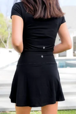 Bamboo Flex Skort in Midnight
