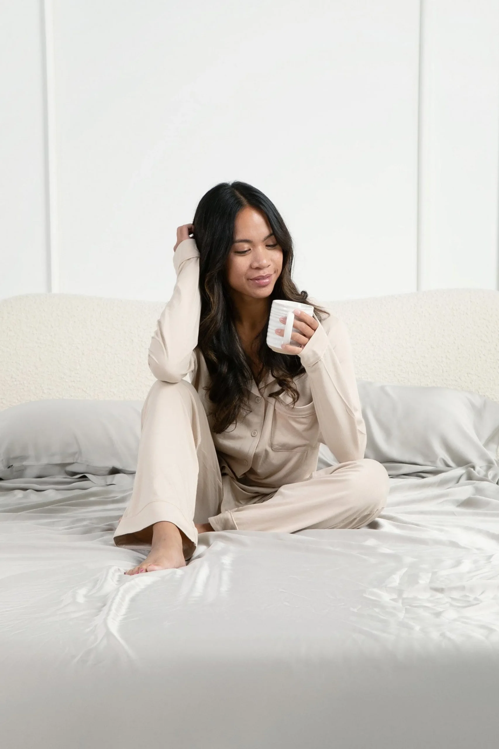 Bamboo Sateen Sheet Set in Dove Gray