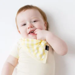 Bib in Gingham Chamomile