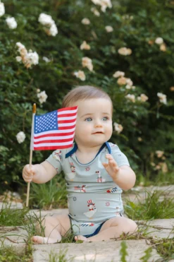 Bodysuit in Patriotic Goose