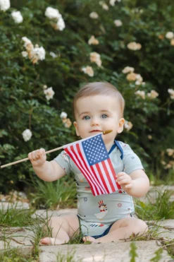 Bodysuit in Patriotic Goose