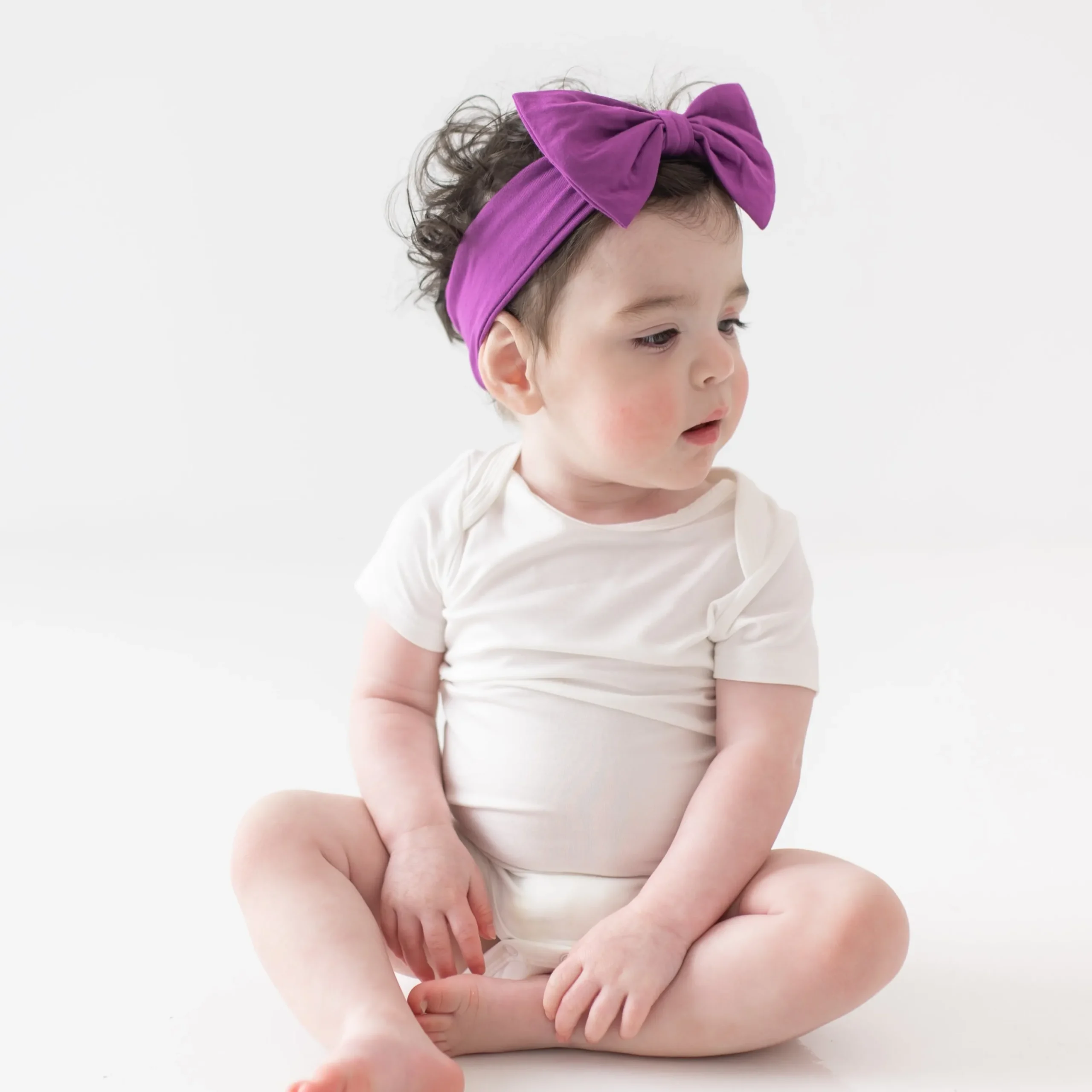 Bow Headband in Berry
