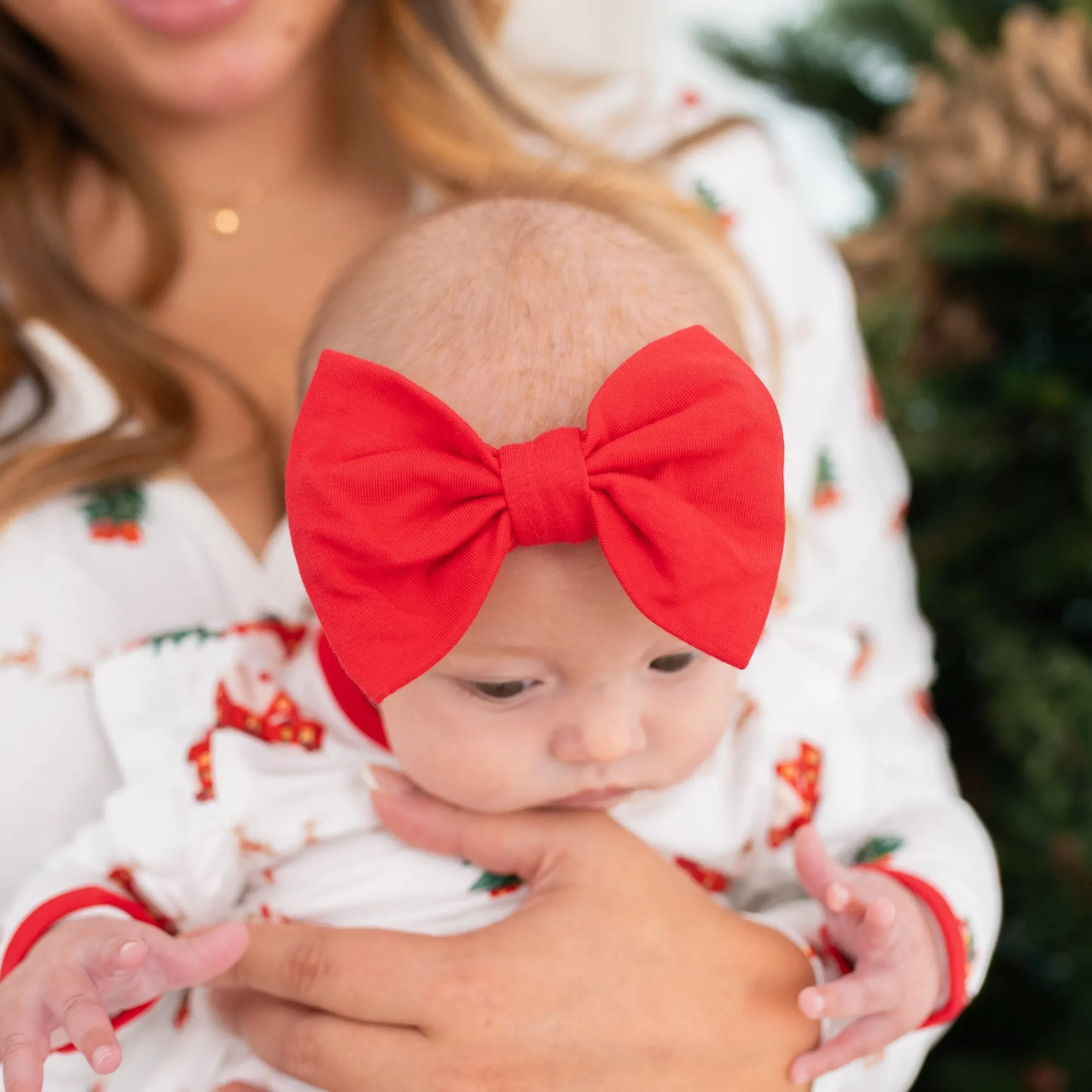 Bow Headband in Cardinal