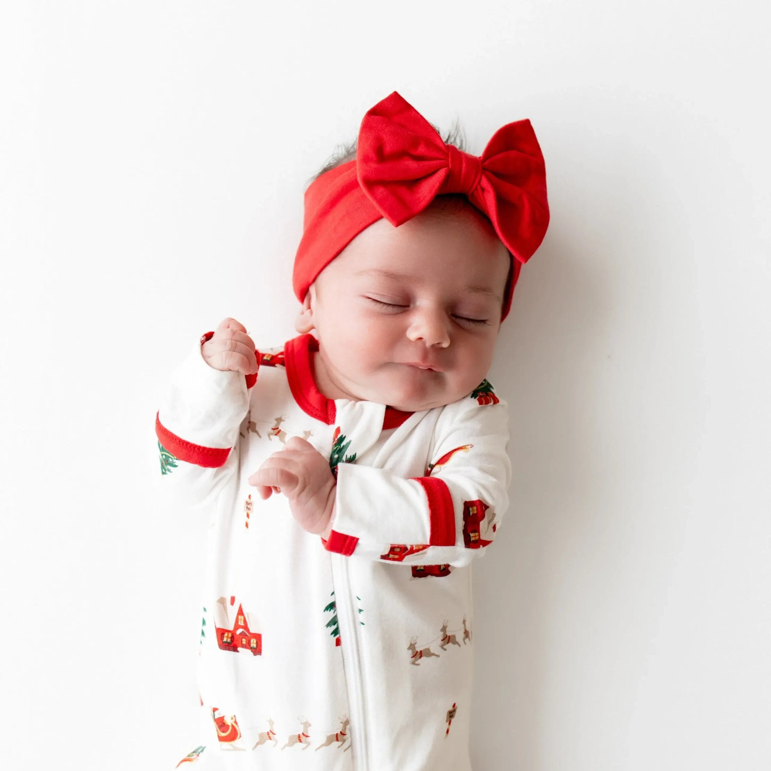 Bow Headband in Cardinal