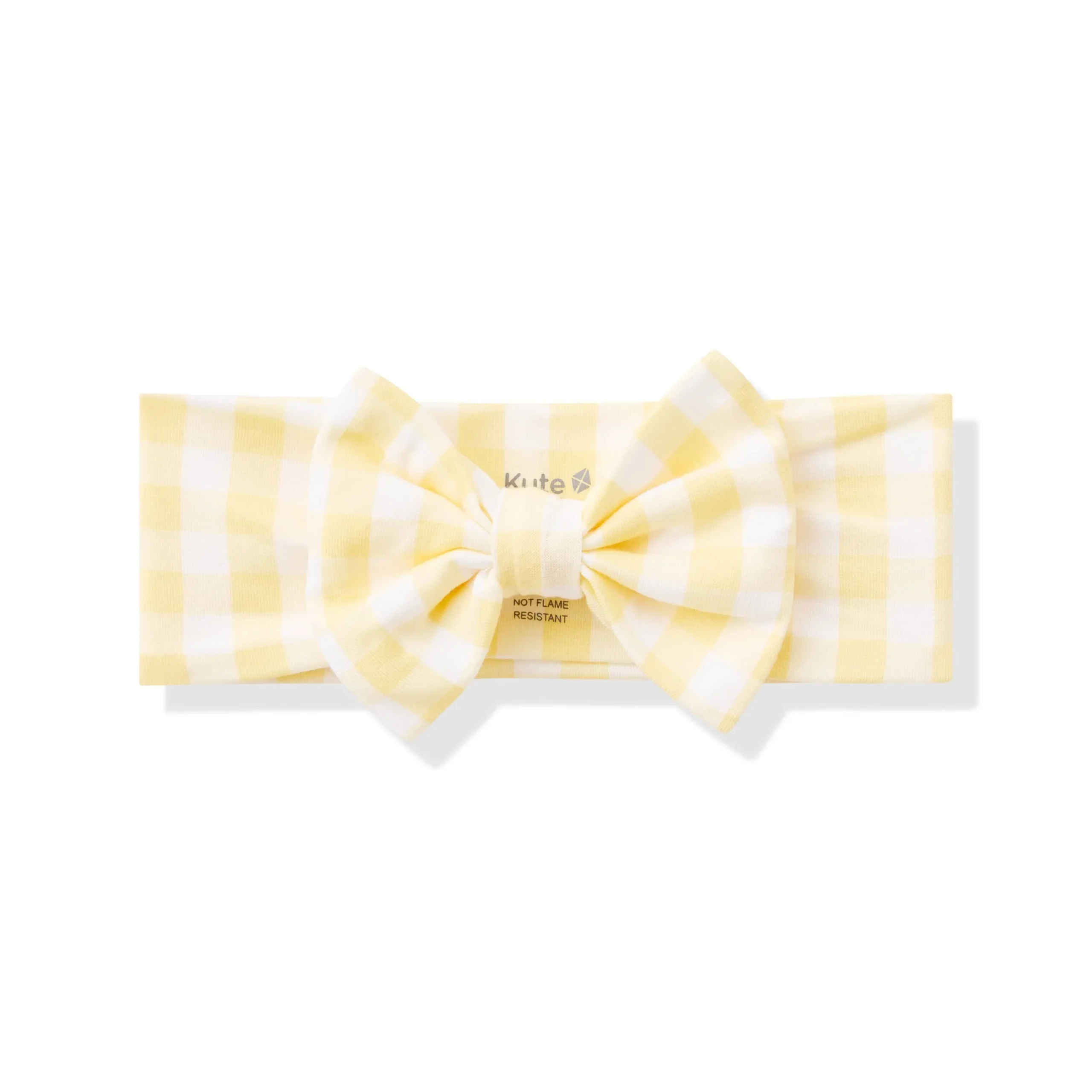 Bow Headband in Gingham Chamomile
