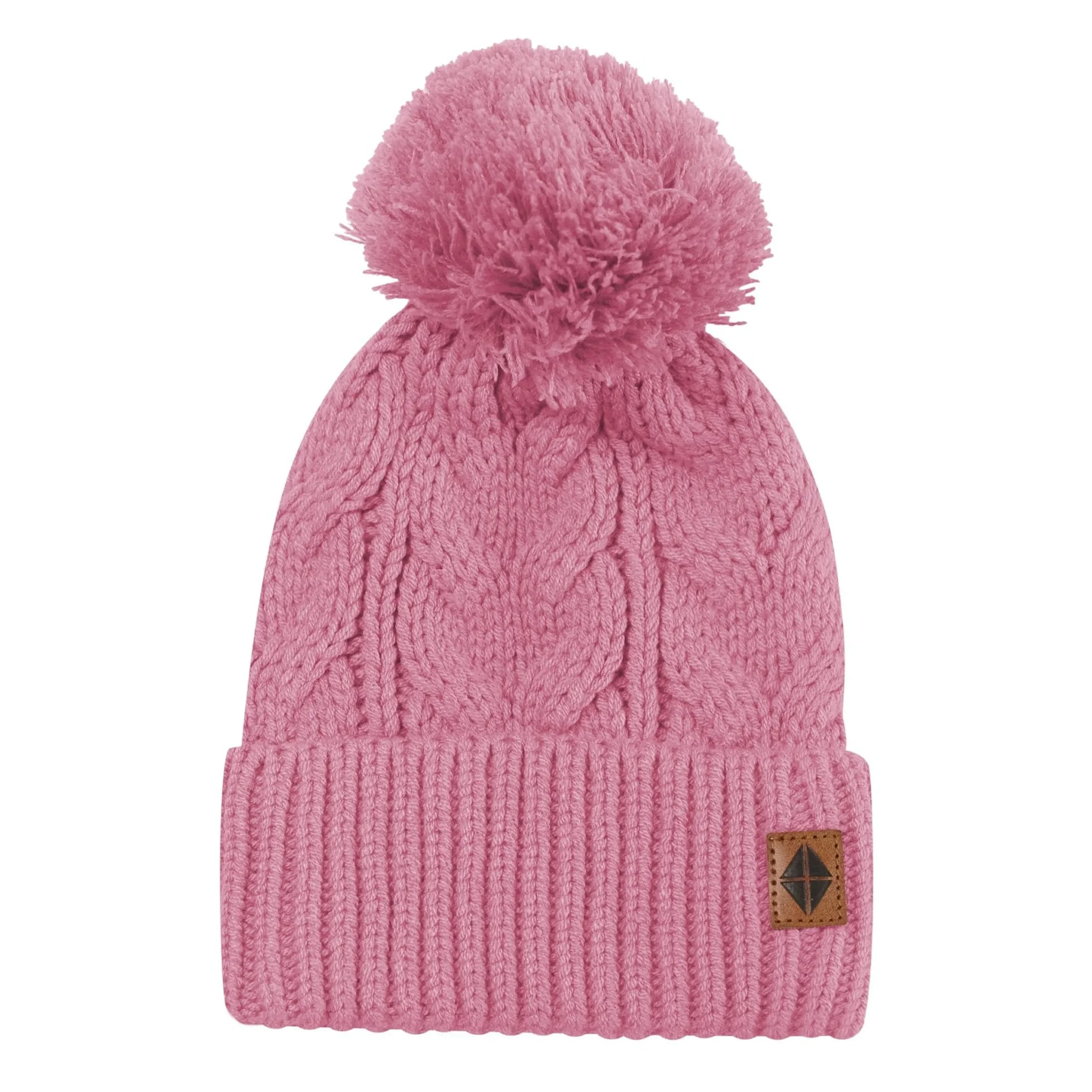 Chunky Cable Knit Beanie in Apple Blossom
