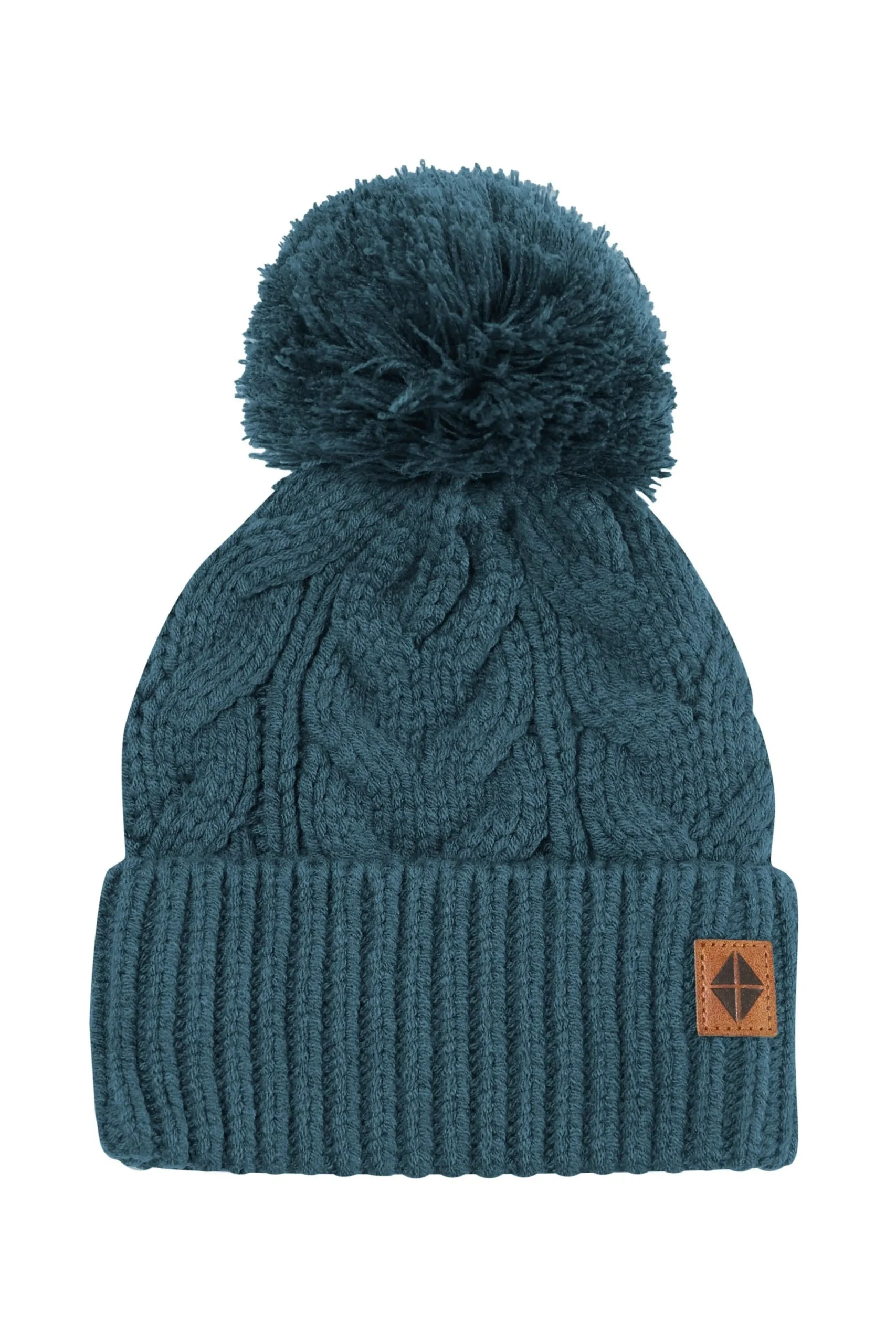 Chunky Cable Knit Beanie in Atlantic