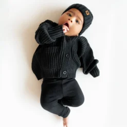Chunky Knit Oversized Cardigan in Midnight
