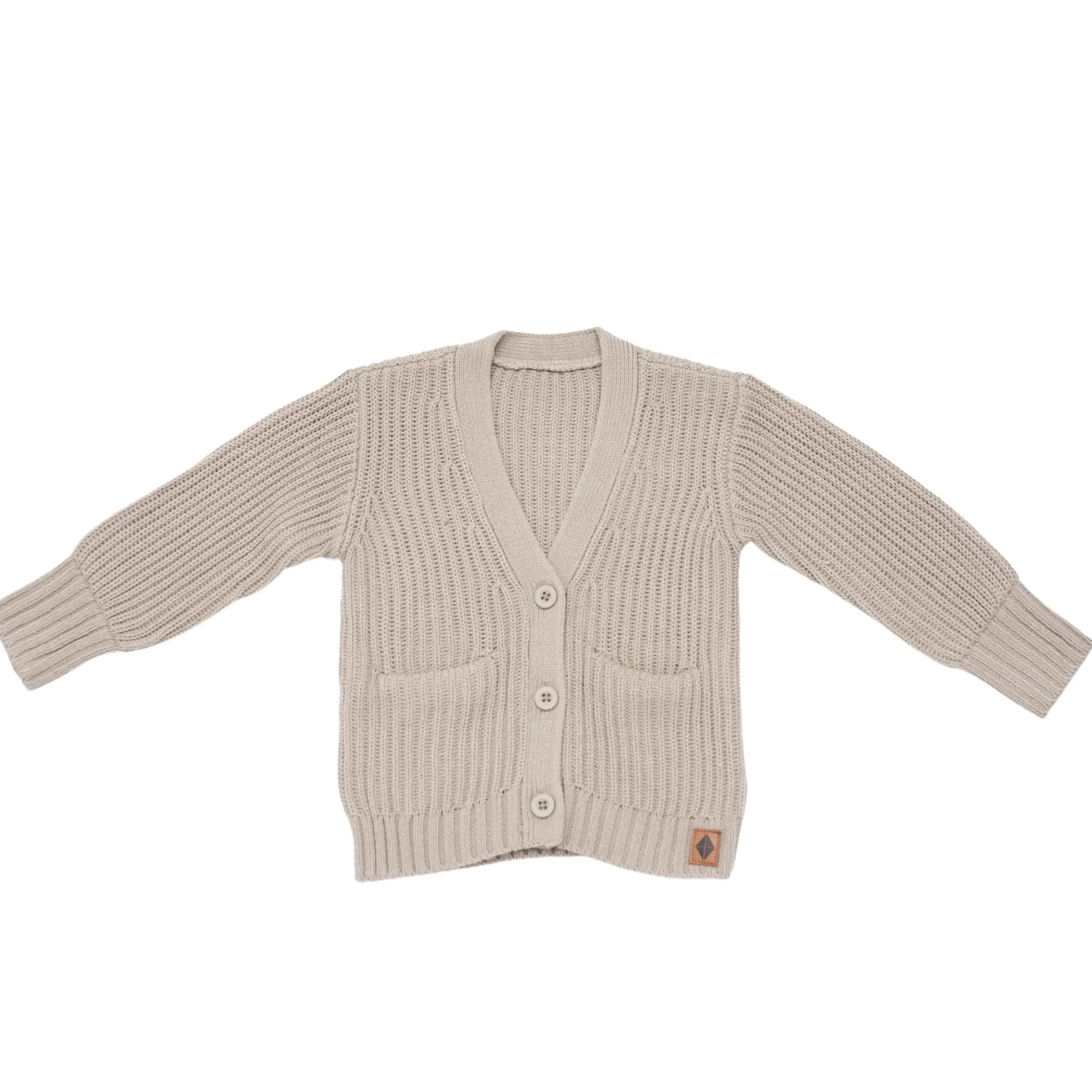 Chunky Knit Oversized Cardigan in Almond