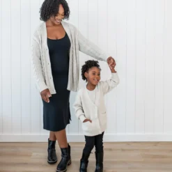 Chunky Knit Oversized Cardigan in Oat