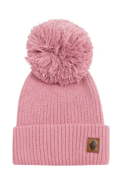 Chunky Knit Pom Beanie in Apple Blossom