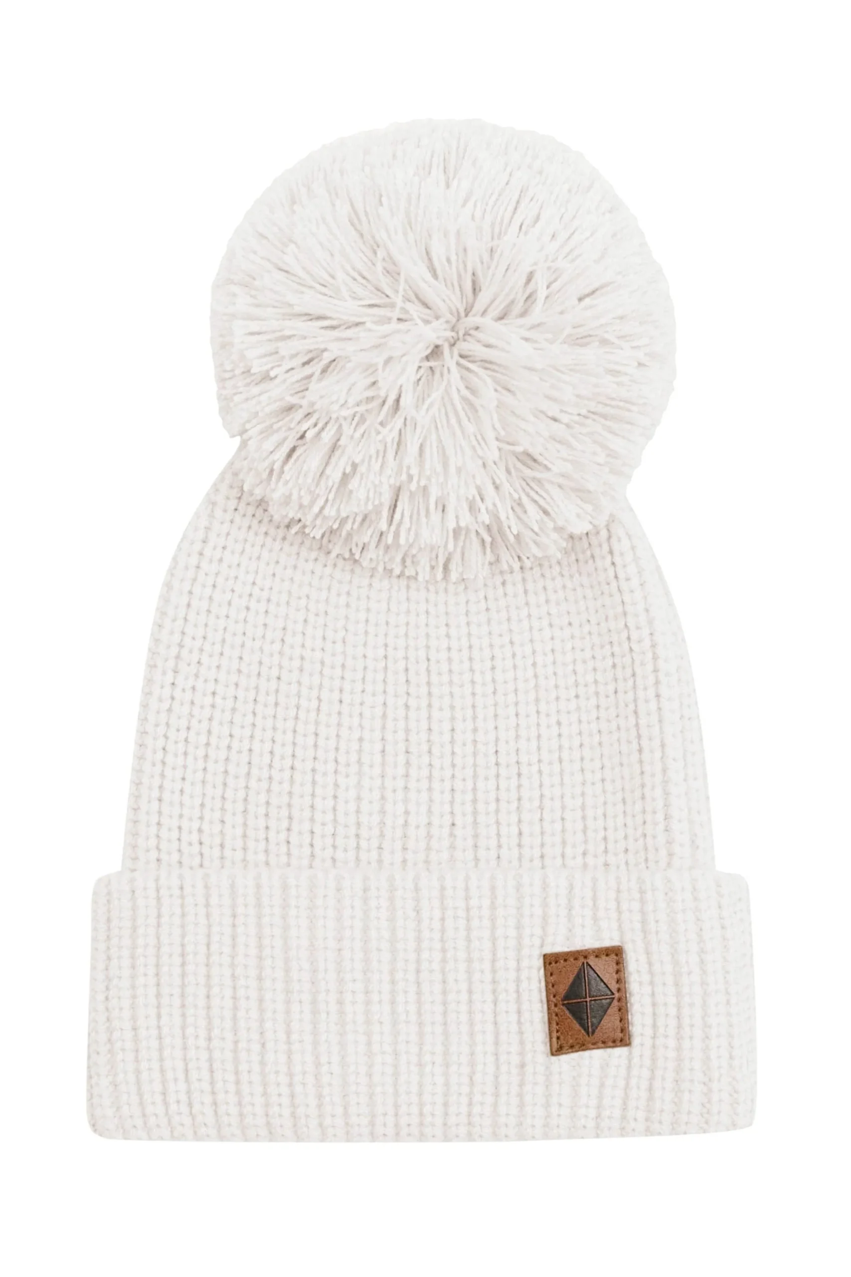 Chunky Knit Pom Beanie in Oat
