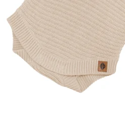 Chunky Knit Romper in Almond