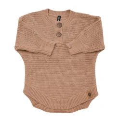 Chunky Knit Romper in Latte