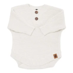 Chunky Knit Romper in Oat