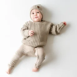 Chunky Knit Sweater in Almond