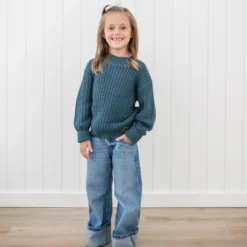 Chunky Knit Sweater in Atlantic