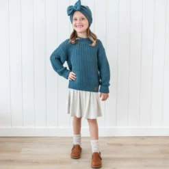 Chunky Knit Sweater in Atlantic