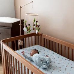 Crib Sheet in Mallard Duck