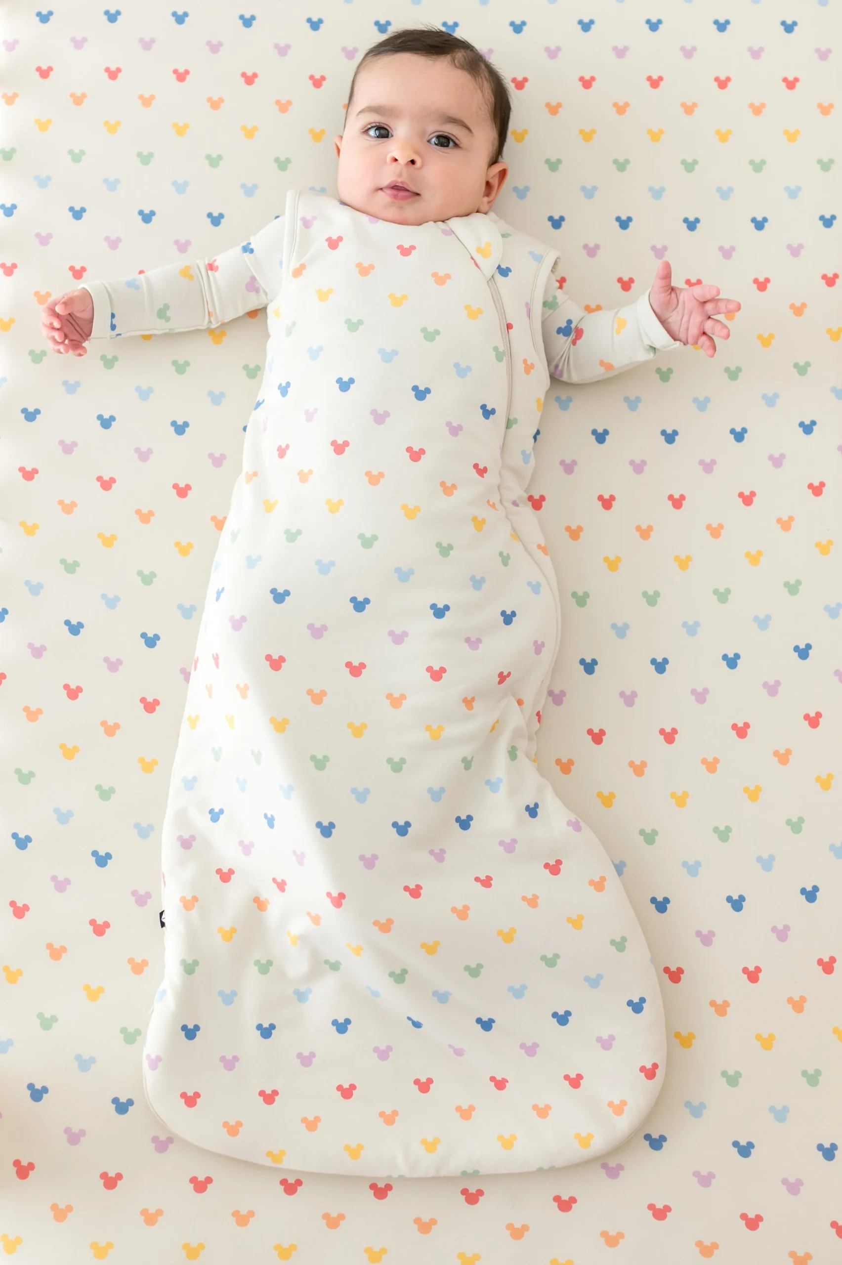 Crib Sheet in Pastel Mickey Mouse
