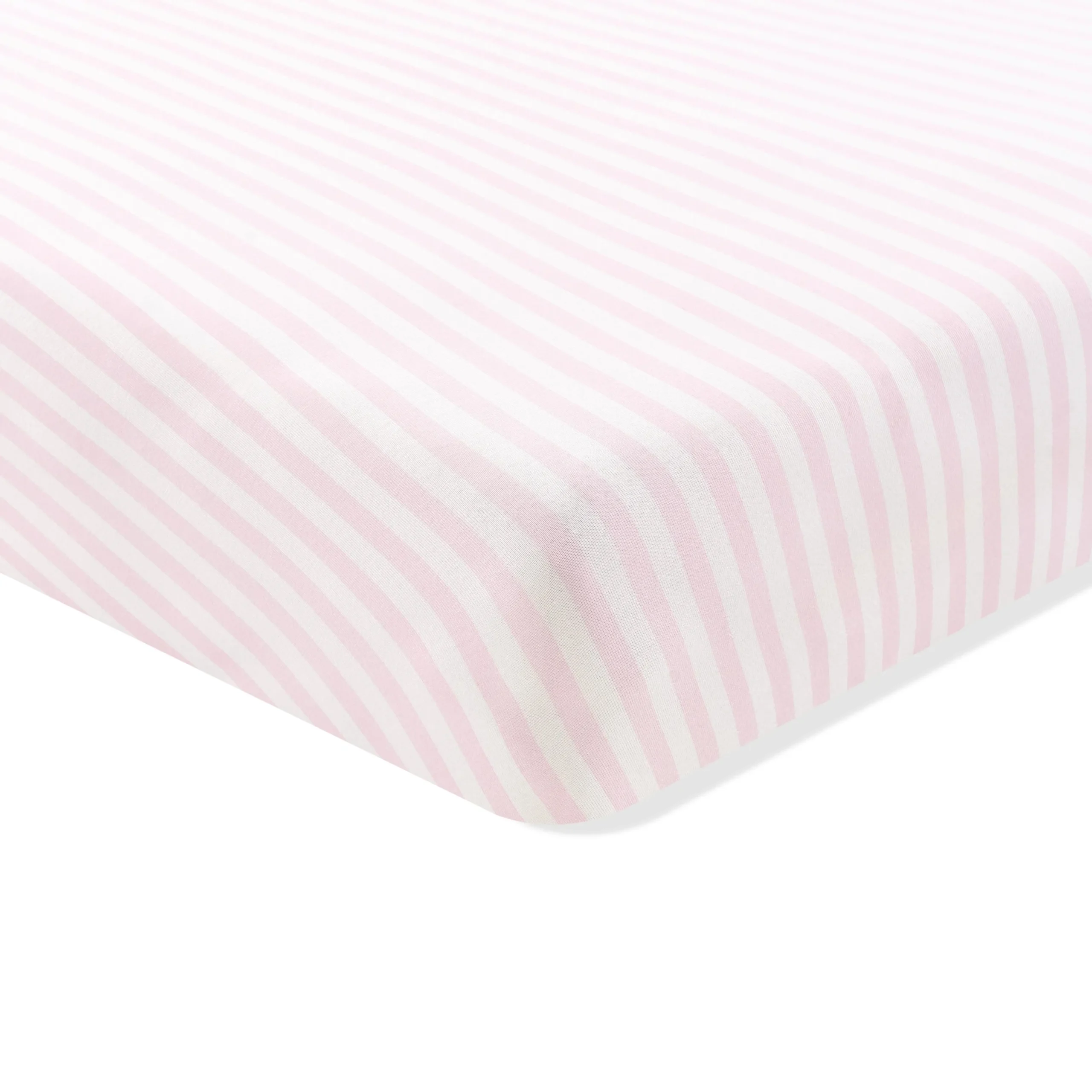 Crib Sheet in Small Sakura Stripe