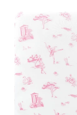 Crib Sheet in Toile Ballet