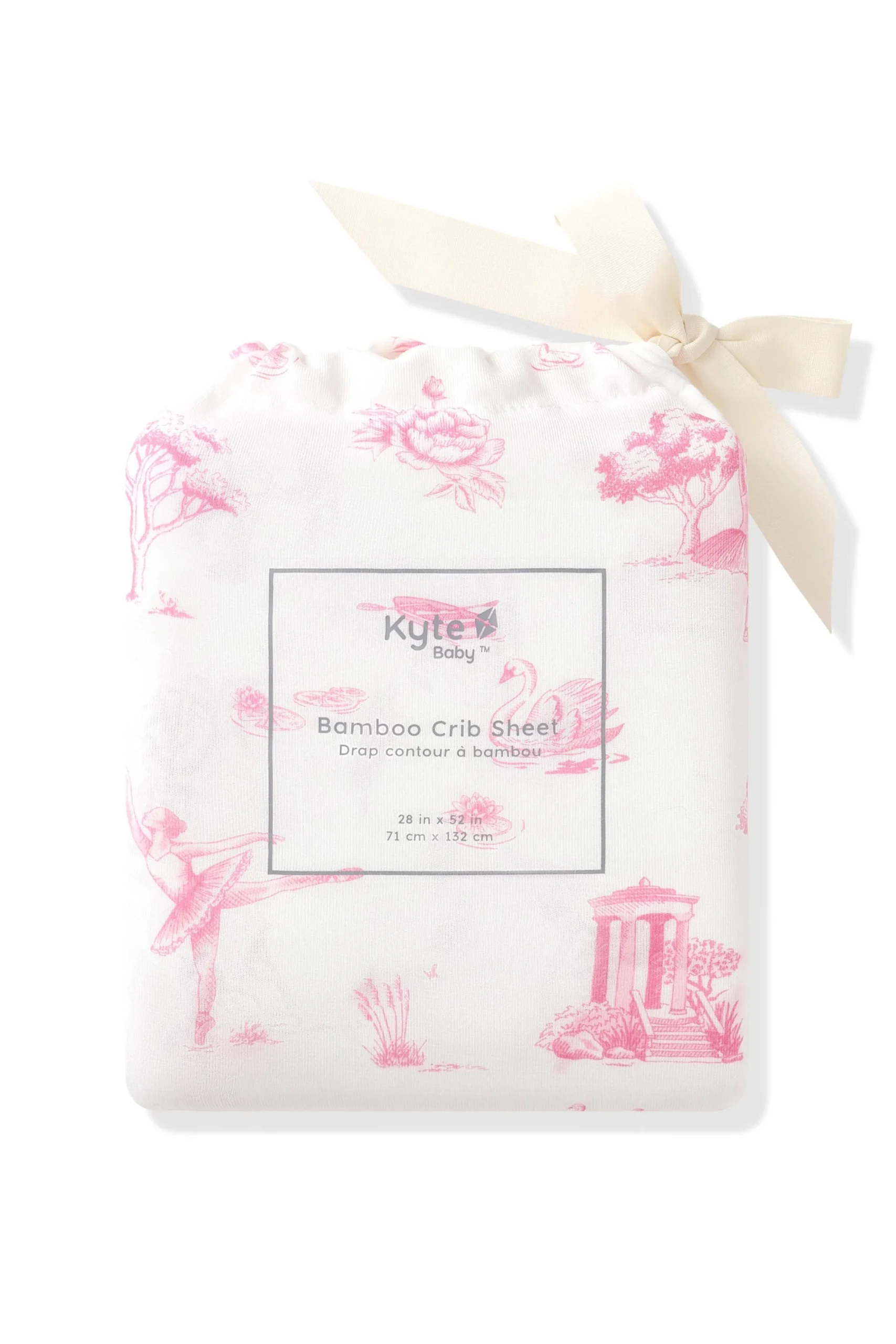 Crib Sheet in Toile Ballet