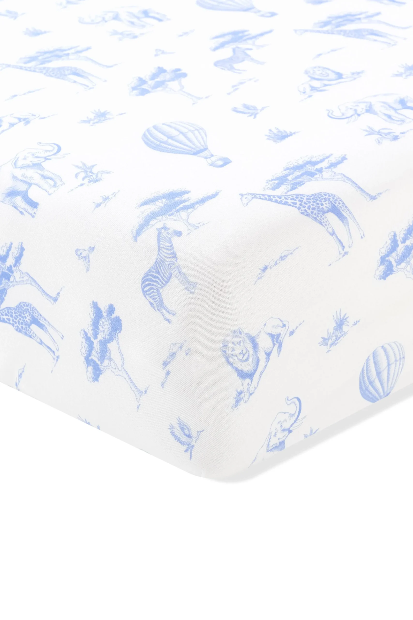 Crib Sheet in Toile Safari