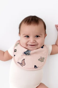 Cushy Bib in Blush Butterfly