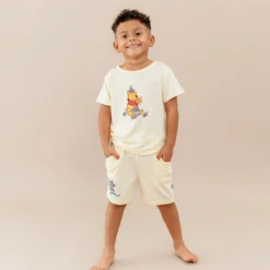 Drawstring Short in Winnie the Pooh on Chamomile