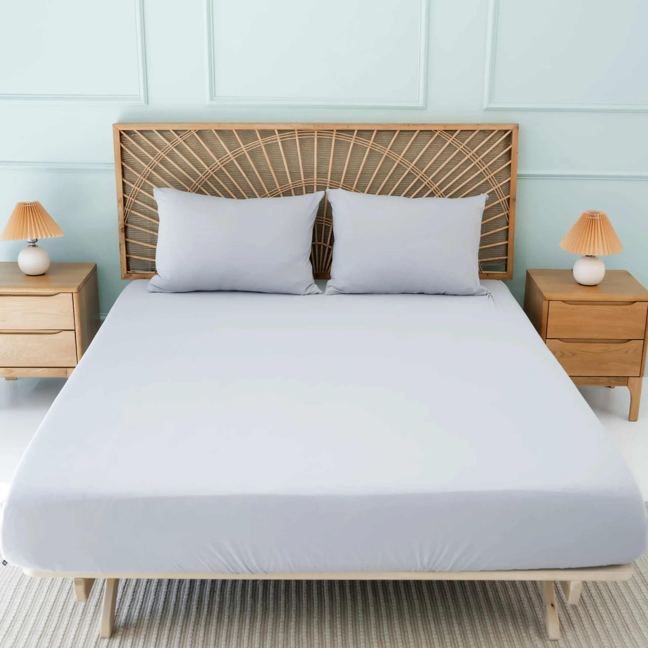 Fitted Sheet with Pillowcases in Storm
