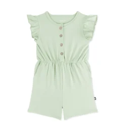 Flutter Sleeve Romper in Basil