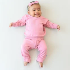 French Terry Jogger Set in Apple Blossom