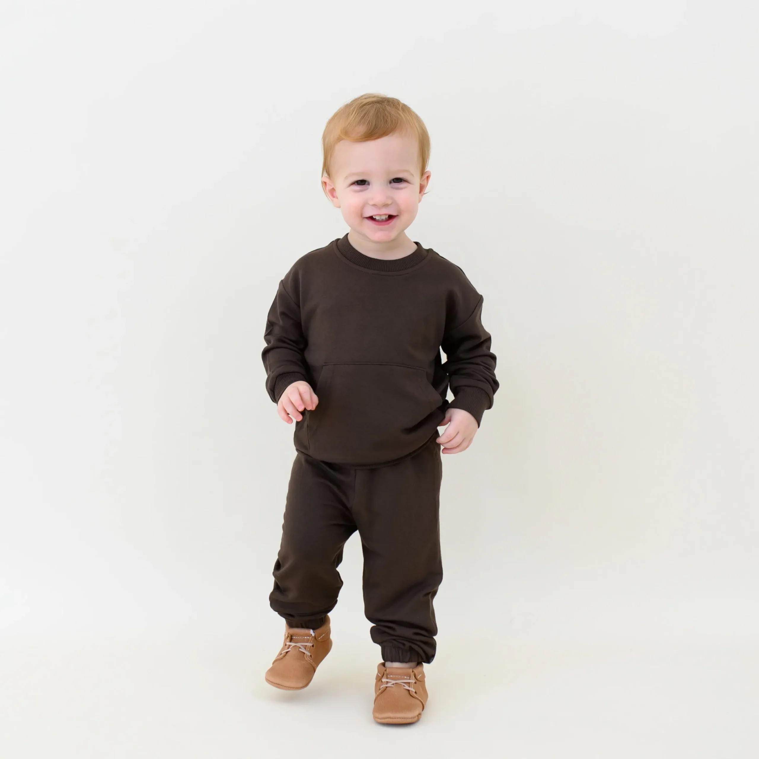French Terry Jogger Set in Espresso