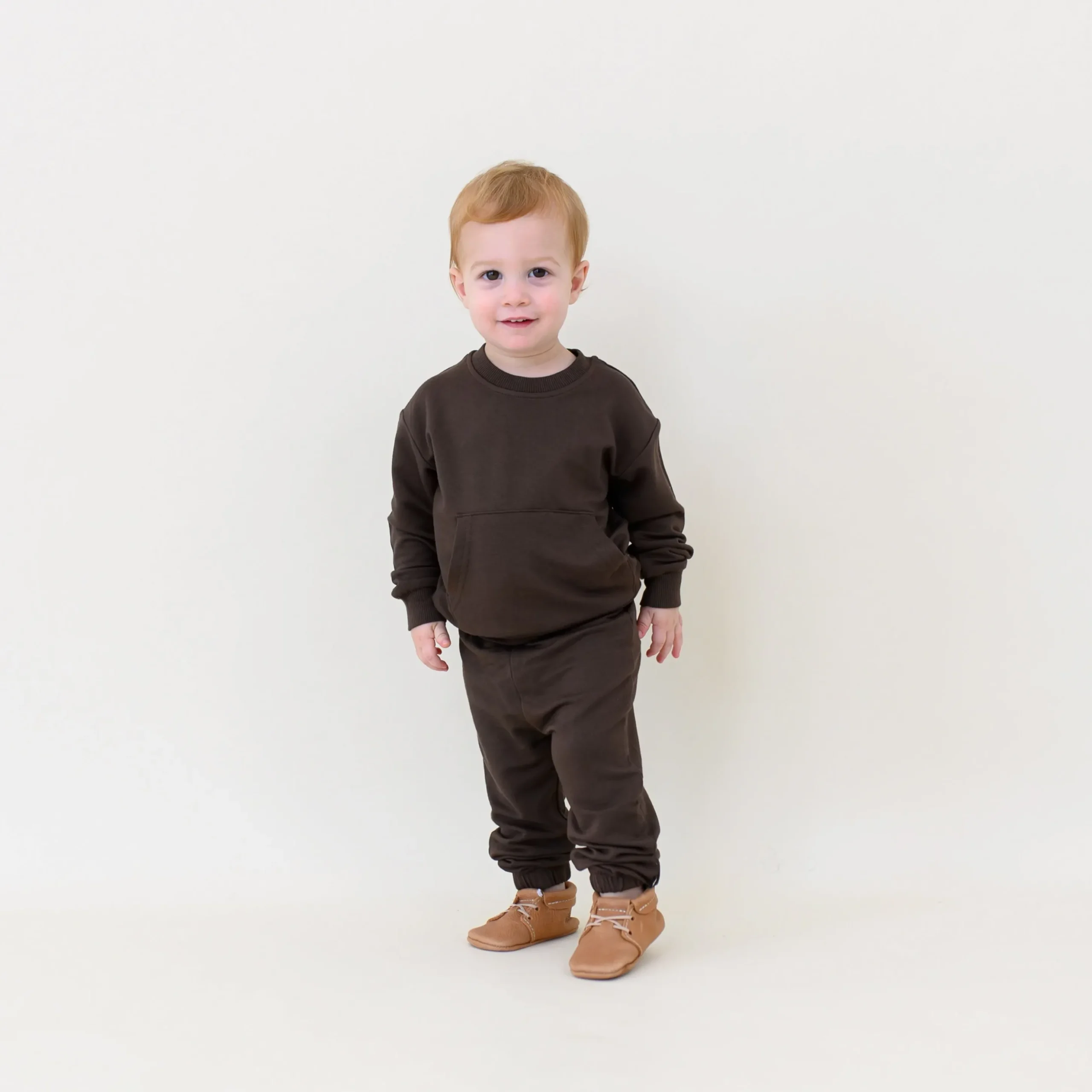 French Terry Jogger Set in Espresso
