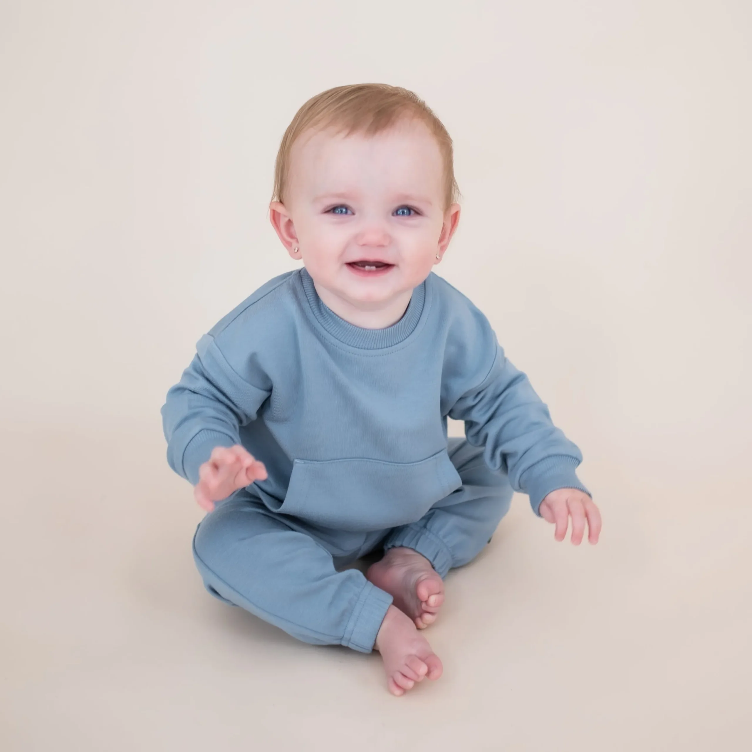 French Terry Jogger Set in Slate