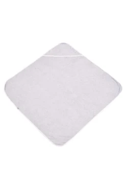 Hooded Bath Towel in Storm with Cloud Trim