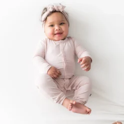 Knotted Bow Headband in Blush