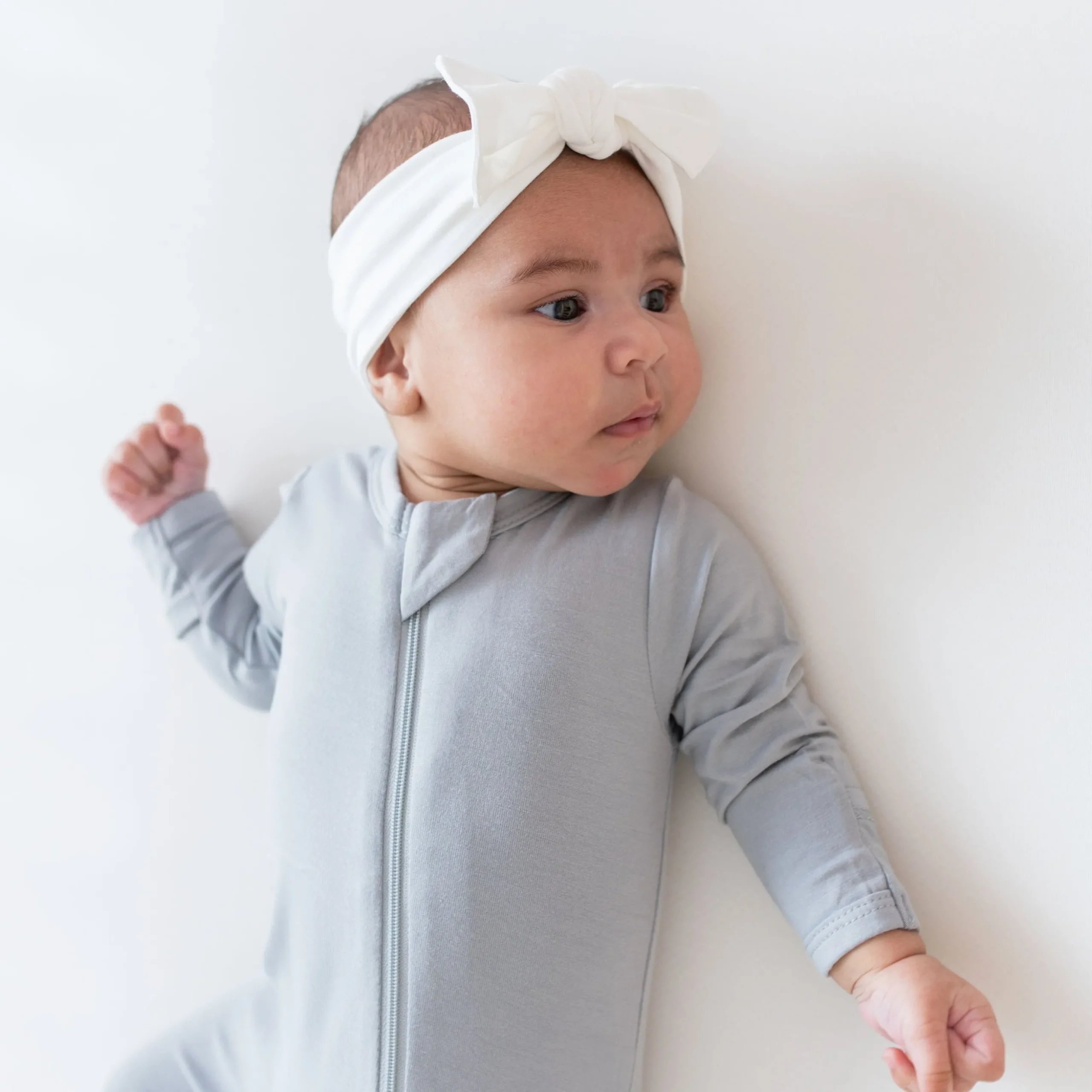 Knotted Bow Headband in Cloud