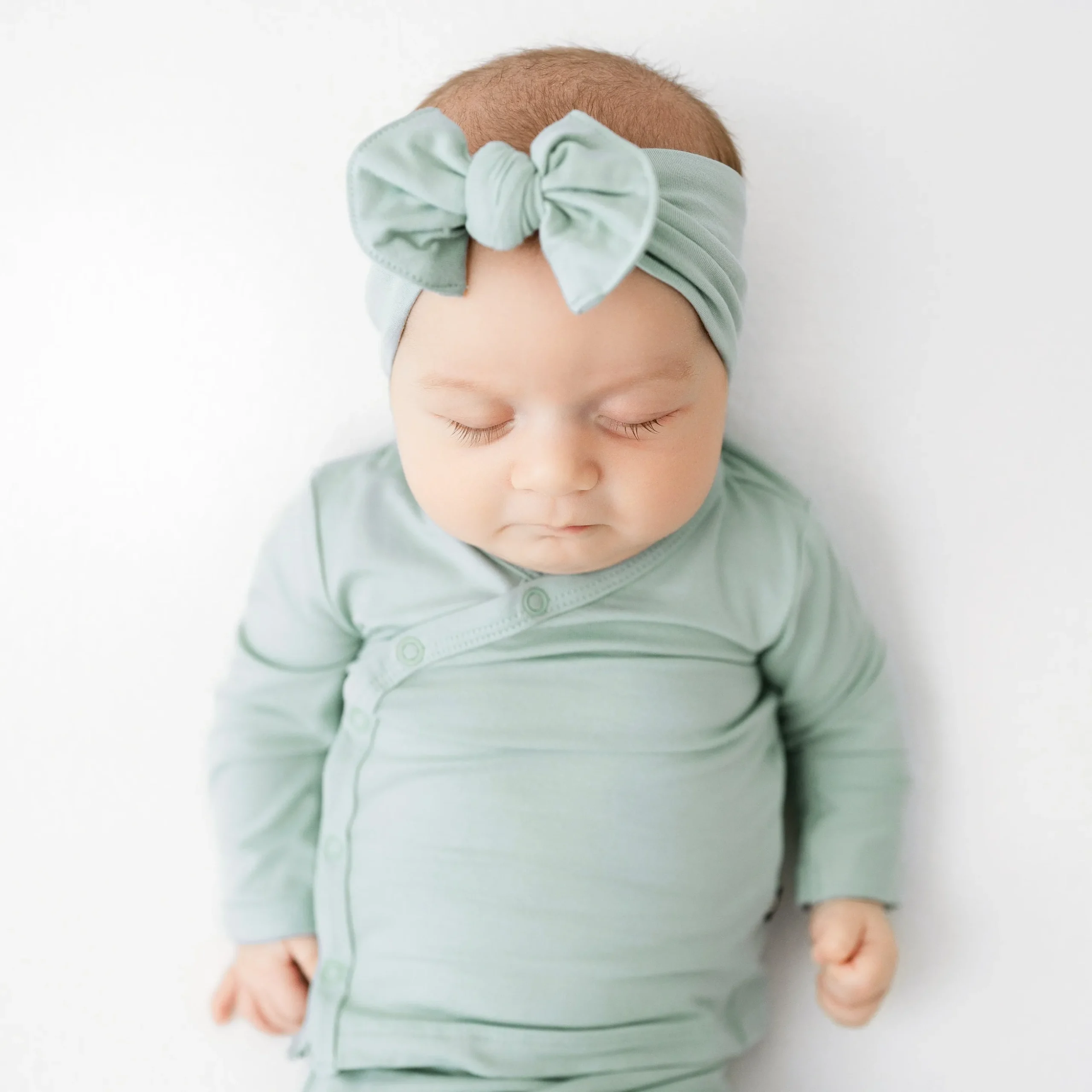 Knotted Bow Headband in Sage