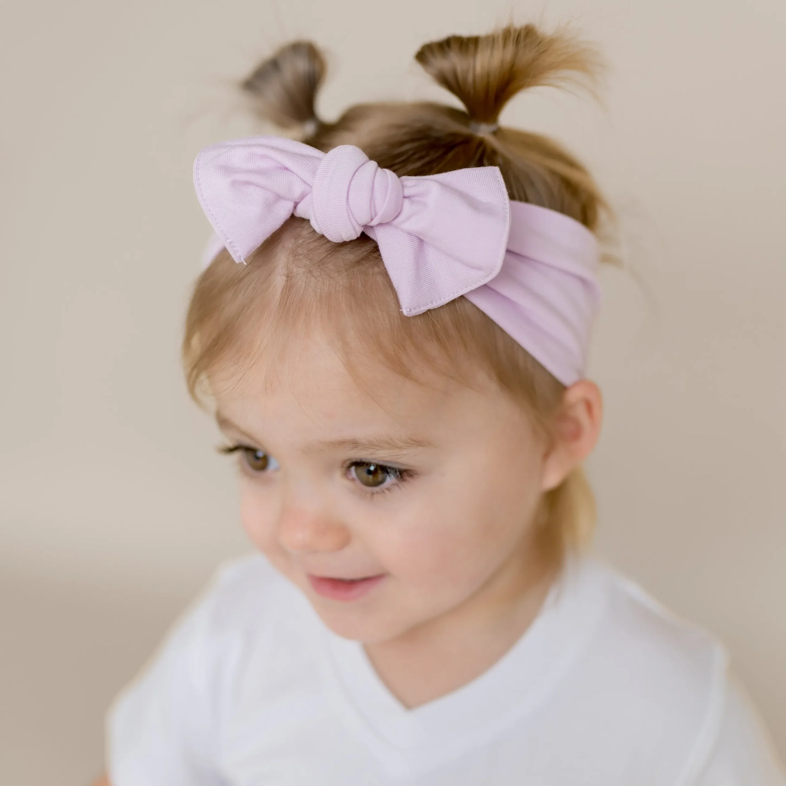 Knotted Bow Headband in Thistle