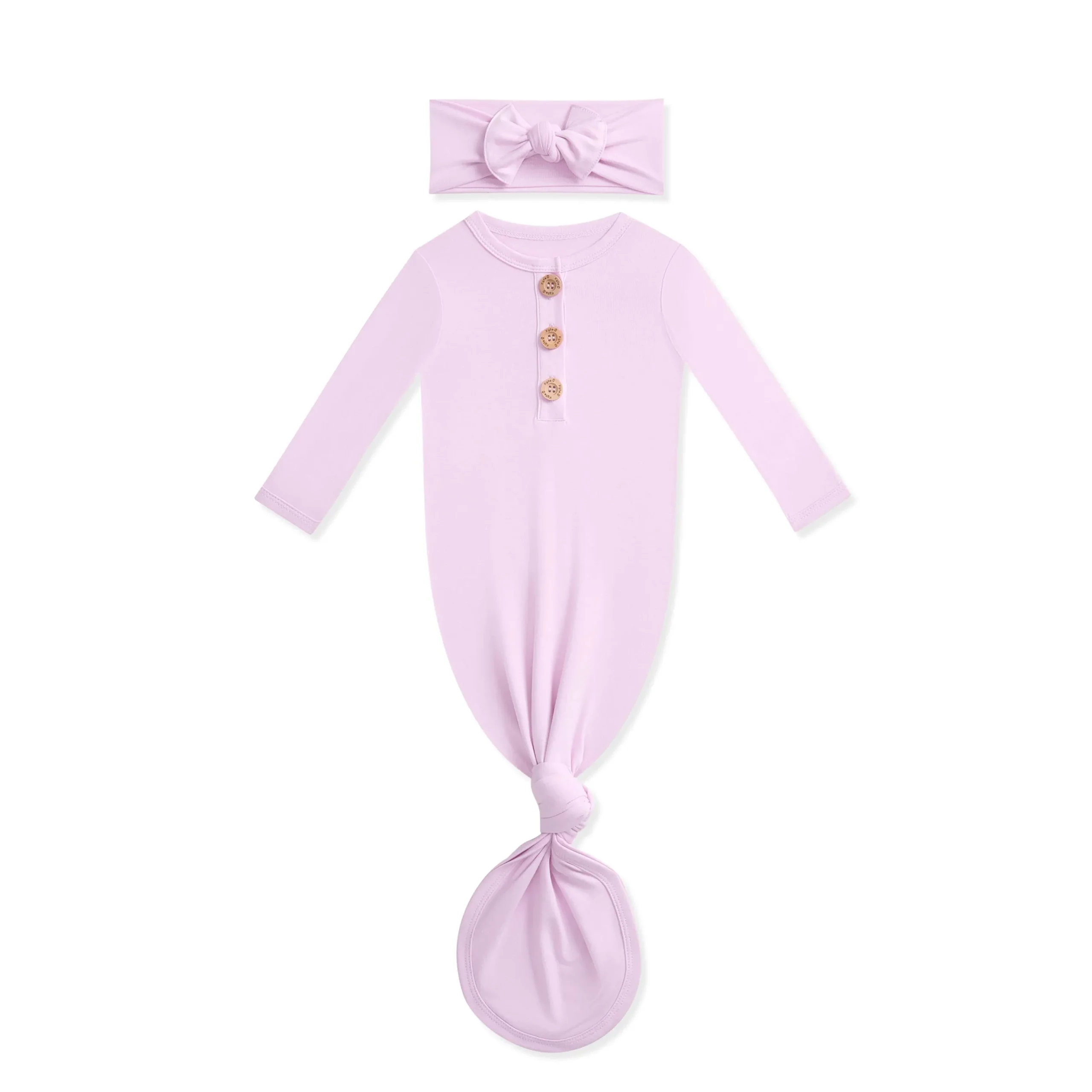 Knotted Gown with Bow Set in Thistle