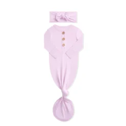 Knotted Gown with Bow Set in Thistle